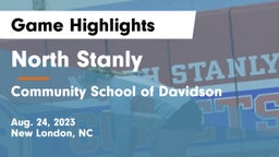 North Stanly  vs Community School of Davidson Game Highlights - Aug. 24, 2023