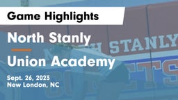 North Stanly  vs Union Academy  Game Highlights - Sept. 26, 2023