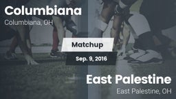 Matchup: Columbiana vs. East Palestine  2016
