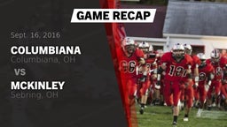 Recap: Columbiana  vs. McKinley  2016