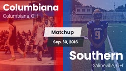 Matchup: Columbiana vs. Southern  2016