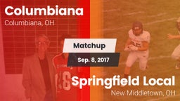Matchup: Columbiana vs. Springfield Local  2017