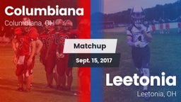 Matchup: Columbiana vs. Leetonia  2017