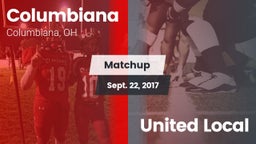 Matchup: Columbiana vs. United Local 2017