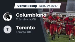Recap: Columbiana  vs. Toronto 2017
