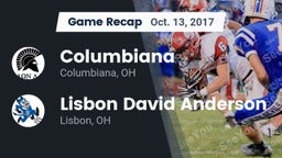 Recap: Columbiana  vs. Lisbon David Anderson  2017