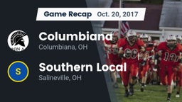 Recap: Columbiana  vs. Southern Local  2017