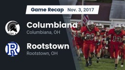 Recap: Columbiana  vs. Rootstown  2017