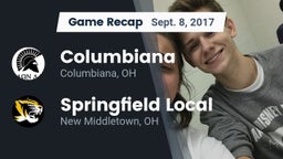 Recap: Columbiana  vs. Springfield Local  2017