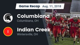 Recap: Columbiana  vs. Indian Creek  2018