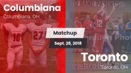 Matchup: Columbiana vs. Toronto 2018