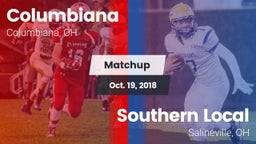 Matchup: Columbiana vs. Southern Local  2018