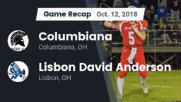 Recap: Columbiana  vs. Lisbon David Anderson  2018