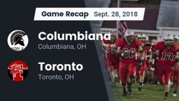 Recap: Columbiana  vs. Toronto 2018
