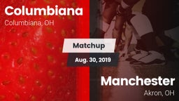 Matchup: Columbiana vs. Manchester  2019