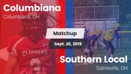 Matchup: Columbiana vs. Southern Local  2019