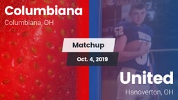 Matchup: Columbiana vs. United  2019
