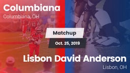 Matchup: Columbiana vs. Lisbon David Anderson  2019