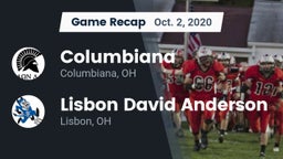 Recap: Columbiana  vs. Lisbon David Anderson  2020