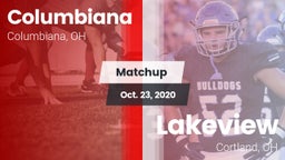 Matchup: Columbiana vs. Lakeview  2020