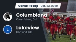 Recap: Columbiana  vs. Lakeview  2020