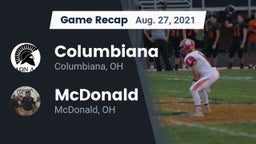Recap: Columbiana  vs. McDonald  2021