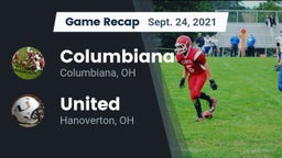 Recap: Columbiana  vs. United  2021