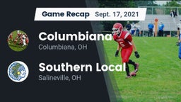 Recap: Columbiana  vs. Southern Local  2021