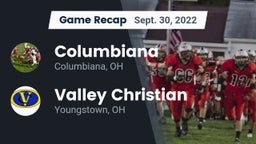Recap: Columbiana  vs. Valley Christian  2022