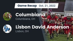 Recap: Columbiana  vs. Lisbon David Anderson  2022