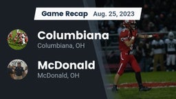 Recap: Columbiana  vs. McDonald  2023