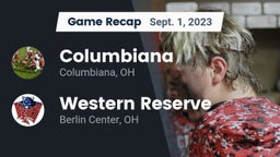 Recap: Columbiana  vs. Western Reserve  2023