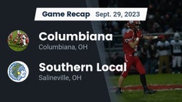 Recap: Columbiana  vs. Southern Local  2023
