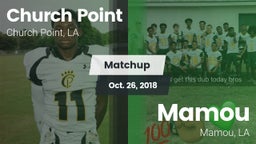 Matchup: Church Point vs. Mamou  2018