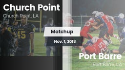 Matchup: Church Point vs. Port Barre  2018