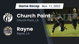 Recap: Church Point  vs. Rayne  2022
