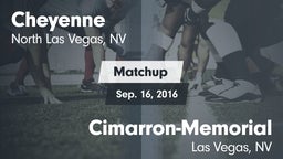 Matchup: Cheyenne vs. Cimarron-Memorial  2016