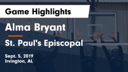 Alma Bryant  vs St. Paul's Episcopal  Game Highlights - Sept. 5, 2019