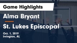 Alma Bryant  vs St. Lukes Episcopal  Game Highlights - Oct. 1, 2019