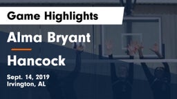 Alma Bryant  vs Hancock Game Highlights - Sept. 14, 2019