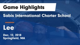 Sabis International Charter School vs Lee  Game Highlights - Dec. 12, 2018