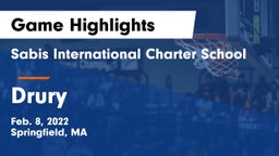 Sabis International Charter School vs Drury  Game Highlights - Feb. 8, 2022