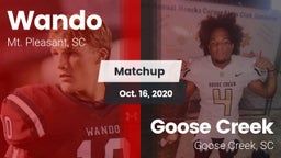 Matchup: Wando vs. Goose Creek  2020