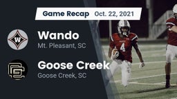 Recap: Wando  vs. Goose Creek  2021