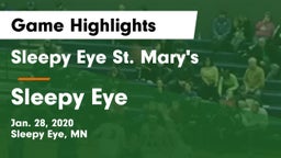 Sleepy Eye St. Mary's  vs Sleepy Eye  Game Highlights - Jan. 28, 2020