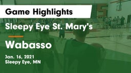 Sleepy Eye St. Mary's  vs Wabasso  Game Highlights - Jan. 16, 2021