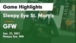Sleepy Eye St. Mary's  vs GFW  Game Highlights - Jan. 22, 2021