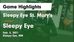 Sleepy Eye St. Mary's  vs Sleepy Eye  Game Highlights - Feb. 5, 2021