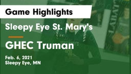 Sleepy Eye St. Mary's  vs GHEC Truman Game Highlights - Feb. 6, 2021