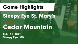 Sleepy Eye St. Mary's  vs Cedar Mountain Game Highlights - Feb. 11, 2021